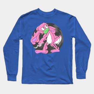 Masked RABBIT pink Long Sleeve T-Shirt